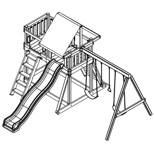 Congo Monkey Wooden Swing Set Design 1 - Image 4