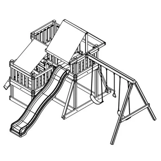 Congo Monkey Wooden Swing Set Design 2 - Image 4