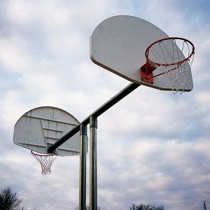 Double Basketball Goal with Aluminum Fan Backboard - Image 3