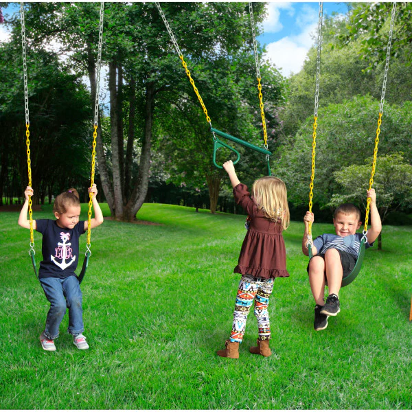 Free Standing Three Position Wooden Swing Set - Image 3