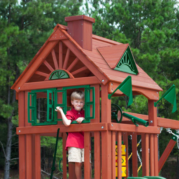 Double Down Wooden Swing Set - Image 6