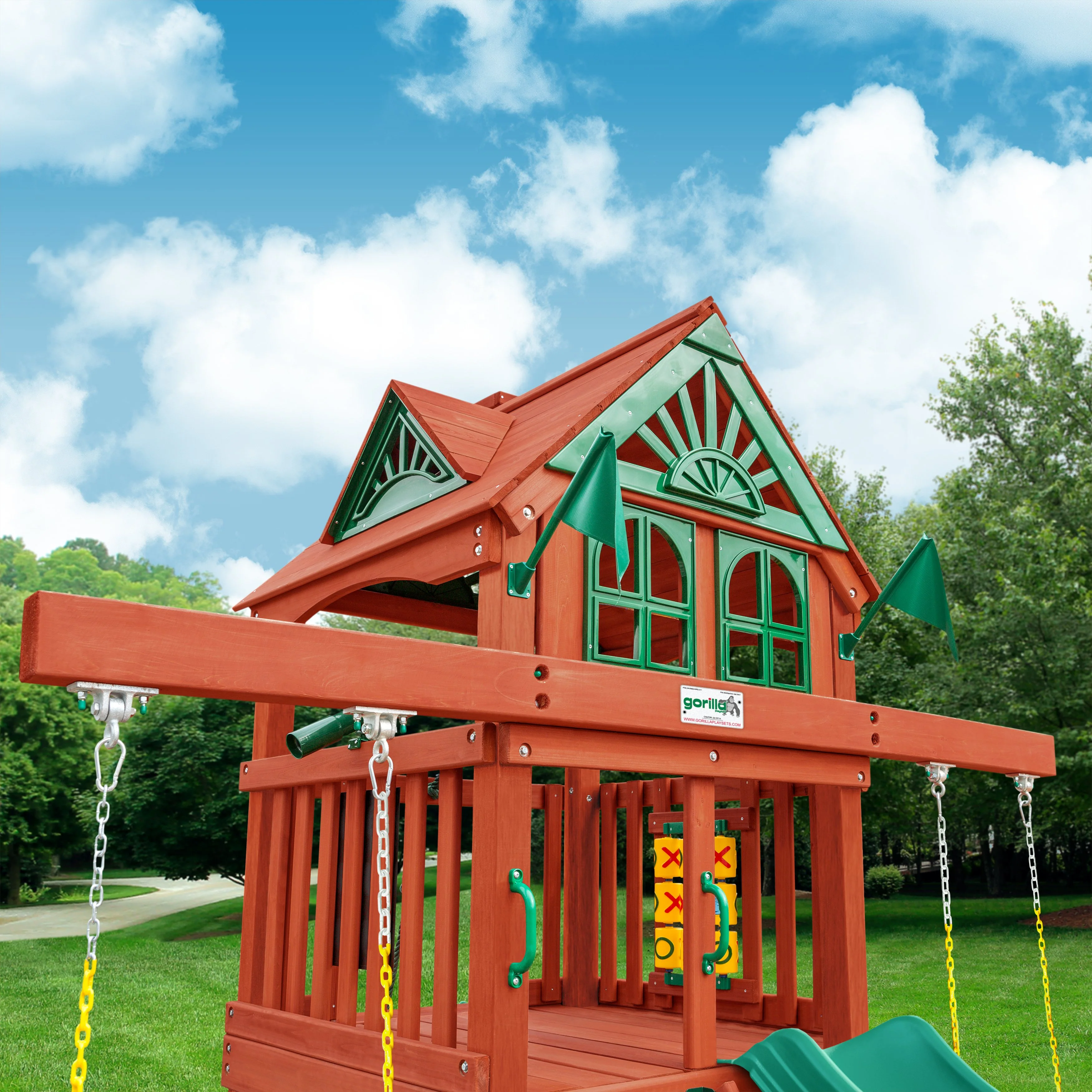 Five Star II Space Saver Wooden Swing Set - Image 4
