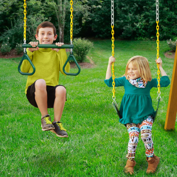High Point Wooden Swing Set - Image 6