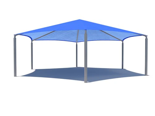 Hexagon Shade Structure with 6 Posts - Image 7