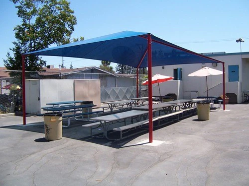 Hip Roof Shade Structure with 4 Posts and 12 Foot Entry - Image 10