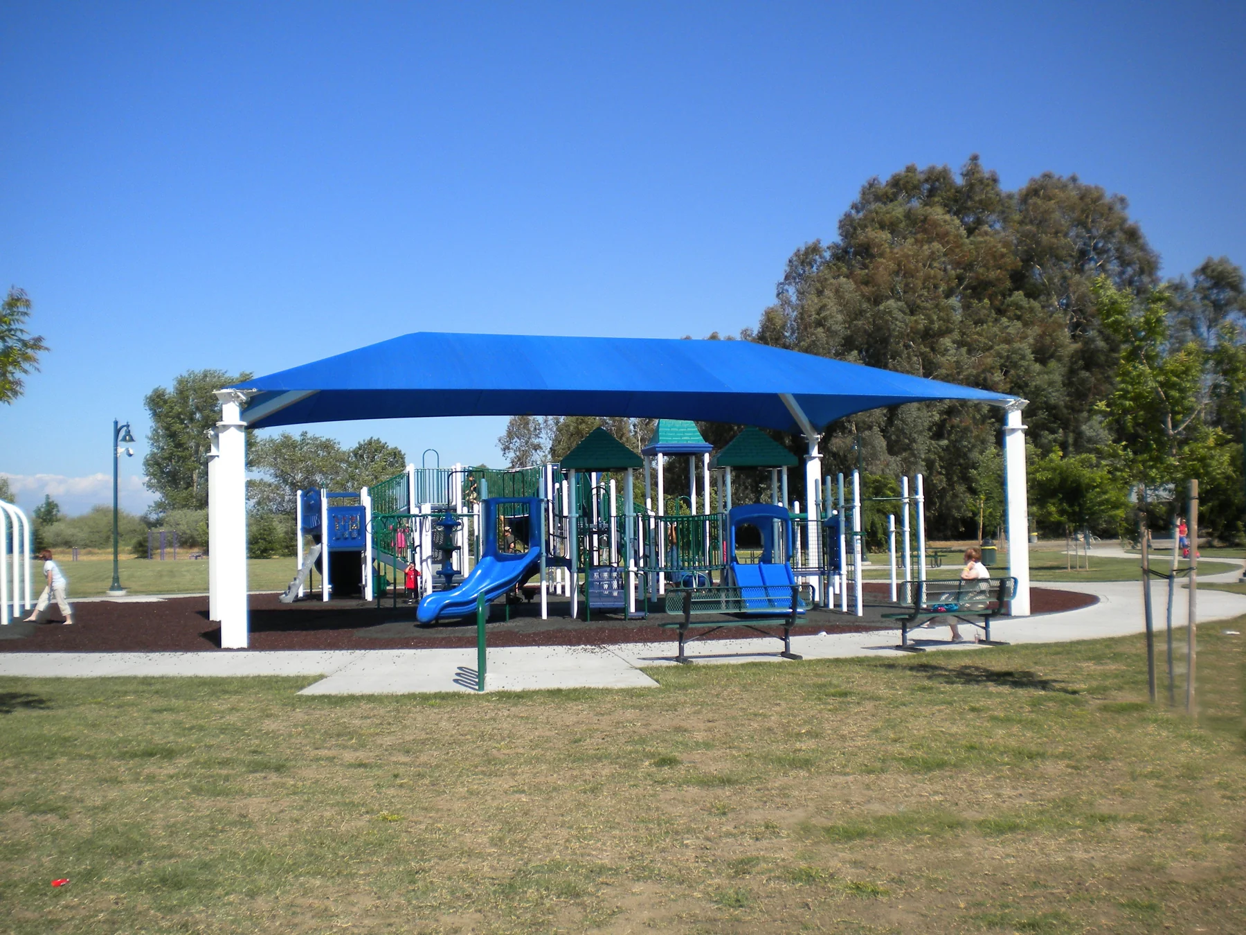 Hip Roof Shade Structure with 4 Posts and 12 Foot Entry - Image 17