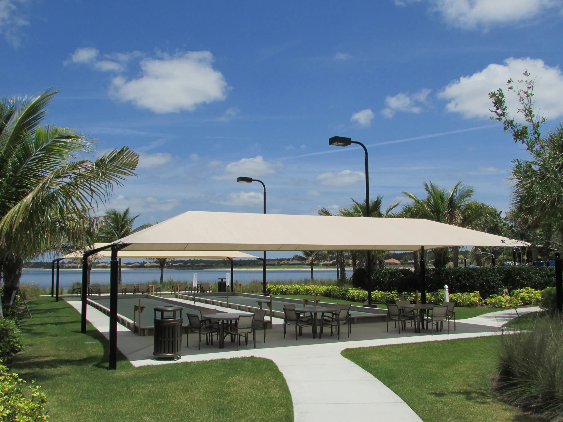Hip Roof Shade Structure with 4 Posts and 12 Foot Entry - Image 18