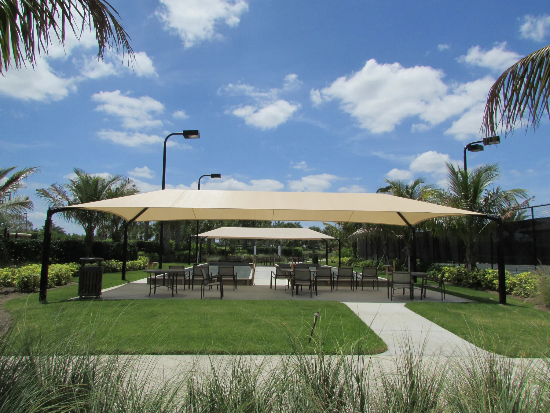 Hip Roof Shade Structure with 4 Posts and 12 Foot Entry - Image 19