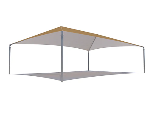 Hip Roof Shade Structure with 4 Posts and 9 Foot Entry - Image 9