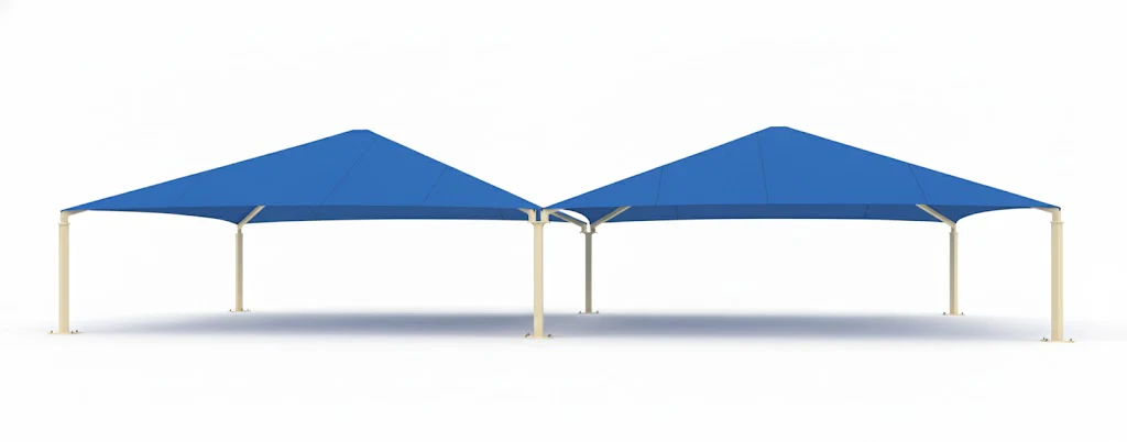 Hip Roof Shade Structure with 4 Posts and 9 Foot Entry - Image 3