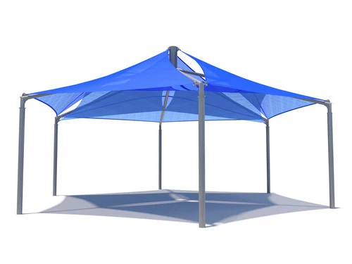 Mariner Hexagon Shade Structure with 6 Posts - Image 6