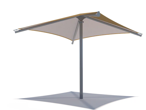 Single Post Pyramid Roof Shade Structure - Image 3