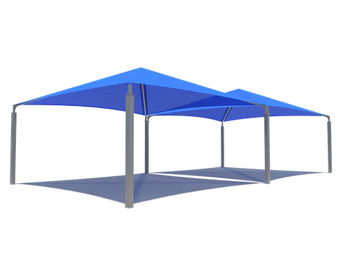 Single Post Pyramid Roof Shade Structure - Image 6