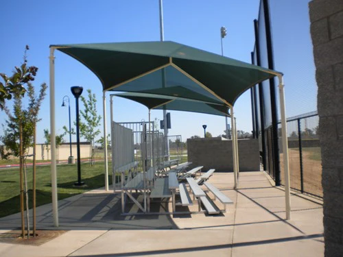 Slanted Hip Shade Structure with 4 Posts - Image 5