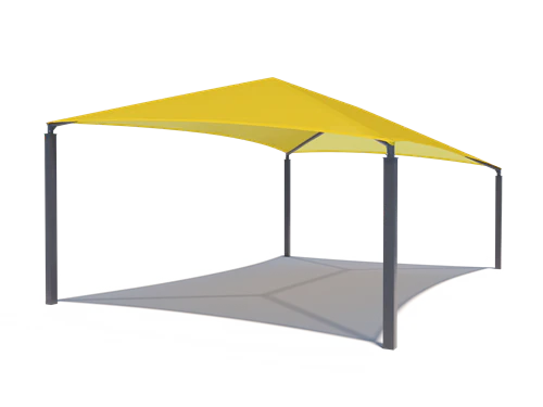 Slanted Hip Shade Structure with 4 Posts - Image 6