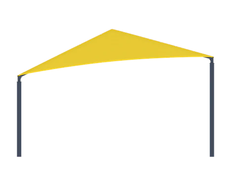 Slanted Hip Shade Structure with 4 Posts - Image 7